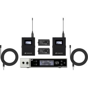 Sennheiser EW-DX MKE 2 SET Dual-Channel Digital Wireless System with Two Omni Lavalier Mics (R1-9: 520 to 607 MHz)