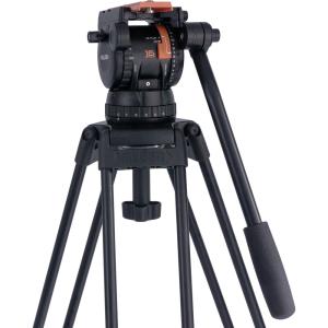 Miller Versa CXV10 Head, Sprinter II 1-Stage Alloy Tripod, Mid-Level Spreader, Rubber Feet & Soft Case Kit