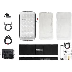 Aputure INFINIMAT LED with Clear Softbox & 400W Control Box Pack (2 x 4', Gold Mount)