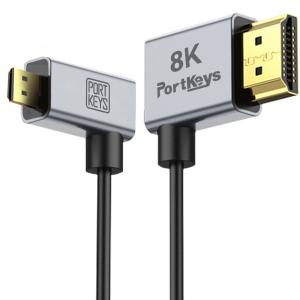 Portkeys 2.5MM Ultra-Thin HDMI A to Micro Cable SET(0.3M+1M)