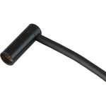 Cable Techniques Low-Profile Right-Angle Mini-XLR 3-Pin Male Connector with Adjustable Exit (Large Outlet, Black Cap)