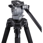 Miller DS-10 Aluminum Tripod System - consists of: DS-10 Fluid Head, DS 1-Stage Tripod, Mid-Level Spreader and Softcase - Supports 10 lbs