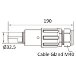 KUPO PowerFit Single-pole Line Drain Connector- Line 3 Blue