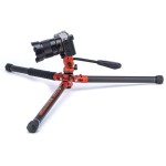 Fotopro X-Aircross 3 Lite Video Carbon Fiber Tripod (Flame Orange)