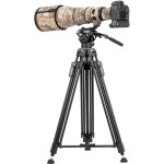 Fotopro DV-3A Pro Heavy-Duty Video Tripod with Fluid Head (Aluminum)