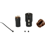 Cable Techniques Low-Profile Right-Angle XLR 3-Pin Female Connector (Large Outlet, A-Shell, Brown Cap)