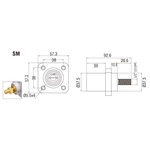 KUPO K-LOK 400A Single-pole Stud Male Receptacle- Brown