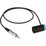 Cable Techniques 3.5mm TRS to Low-Profile XLRM Cable (Unbalanced, 24", Blue Cap)