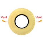 Bluestar Mid Round Viewfinder Eyecushion for ALEXA & AMIRA (Fleece, Red)