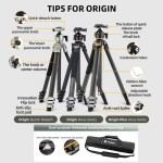Fotopro Pantour Origin Travel Tripod (Silver)