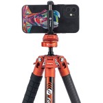 Fotopro X-Aircross 3 Carbon Lite Fiber Travel Tripod with FPH-32Q Ball Head (Flame Orange)