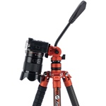 Fotopro X-Aircross 3 Video Carbon Fiber Tripod (Flame Orange)
