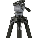 Miller 1643 Miller Solo DV Alloy Tripod (black) with DS-20 Fluid Head, Camera Plate, Pan Arm, and Soft Case- Supports up to 22 lb (10 kg)