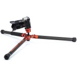 Fotopro X-Aircross 3 Carbon Lite Fiber Travel Tripod with FPH-32Q Ball Head (Flame Orange)