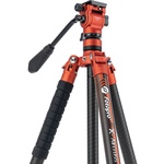 Fotopro X-Aircross 3 Video Carbon Fiber Tripod (Flame Orange)