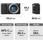 Sony ZV-E10 Mirrorless Camera (Black)