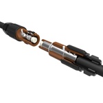KUPO PowerFit Single-pole Line Source Connector- Line 1 Brown