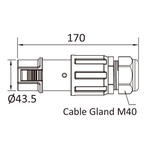 KUPO PowerFit Single-pole Line Source Connector- Line 1 Brown