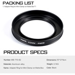 Tilta 62mm Adapter Ring for Mini Clamp-On Matte Box