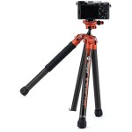Fotopro X-Aircross 3 Carbon Lite Fiber Travel Tripod with FPH-32Q Ball Head (Flame Orange)
