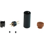Cable Techniques Low-Profile Right-Angle Mini-XLR 3-Pin Male Connector with Adjustable Exit (Standard Outlet, Brown Cap)