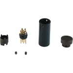 Cable Techniques Low-Profile Right-Angle 5-Pin Male Mini XLR Connector (3.2mm, Black Cap)