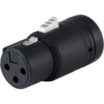 Cable Techniques Low-Profile Right-Angle XLR 3-Pin Female Connector (Standard Outlet, B-Shell, Black Cap)