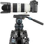 Fotopro DV-5A Pro Heavy-Duty Video Tripod with Fluid Head
