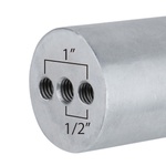 KUPO 3" Aluminum Tube W/ Double 3/8" Female Thread