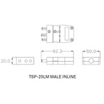 KUPO STAGE PIN CONNECTOR INLINE MALE (TRANSPARENT COVER)