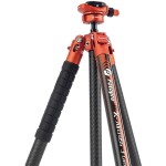 Fotopro X-Aircross 3 Carbon Lite Fiber Travel Tripod with FPH-32Q Ball Head (Flame Orange)