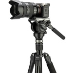 Fotopro S5i Pro Heavy-Duty Video Tripod with Fluid Head