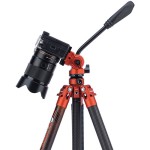 Fotopro X-Aircross 3 Lite Video Carbon Fiber Tripod (Flame Orange)