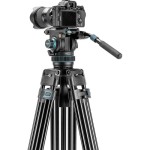 Fotopro DV-5A Pro Heavy-Duty Video Tripod with Fluid Head