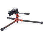 Fotopro X-Aircross 3 Video Carbon Fiber Tripod (Flame Orange)