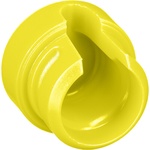 Cable Techniques Low-Profile Cap for Low-Profile XLR Connectors, Outlet for up to 6.0mm OD Cable (Large, Yellow)