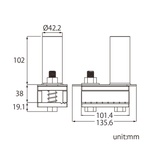 KUPO Steel Single Pinch Clamp With 1-1/4" Starter
