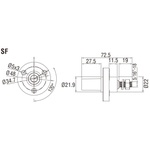 KUPO K-LOK 150A Single-pole Stud Female Receptacle- Gray