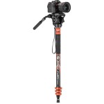 Fotopro X-Airfly Carbon Fiber Monopod (Flame Orange)