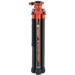 Fotopro X-Aircross 3 Carbon Lite Fiber Travel Tripod with FPH-32Q Ball Head (Flame Orange)