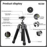 Fotopro FY-820 Free-1 Compact Aluminum Travel Tripod (Slate Gray)