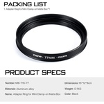 Tilta 77mm Adapter Ring for Mini Clamp-On Matte Box