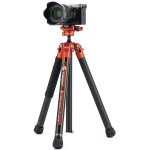 Fotopro X-Aircross 3 Carbon Lite Fiber Travel Tripod with FPH-32Q Ball Head (Flame Orange)