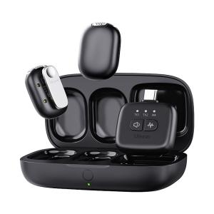 Ulanzi A30 2-Person Tiny Wireless Microphone System with USB-C Connector for Mobile Devices (2.4 GHz, Black)
