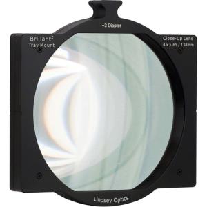Lindsey Optics 4 x 5.65" +3 Diopter Brilliant Tray Mount Close-Up Lens