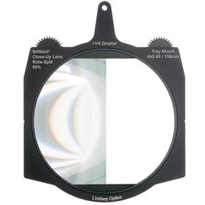 Lindsey Optics 4 x 5.65" +1/4 Diopter Brilliant² 50% Rota-Split Close-Up Lens