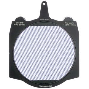 Lindsey Optics Brilliant² 4 x 5.65" Rota-Streak Filter (Blue, 2mm Cylindrical Lens Spacing)