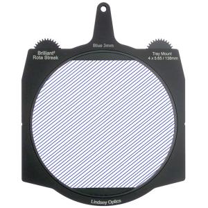 Lindsey Optics Brilliant² 4 x 5.65" Rota-Streak Filter (Blue, 3mm Cylindrical Lens Spacing)