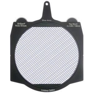Lindsey Optics Brilliant² 4 x 5.65" Rota-Streak Filter (Blue, 4mm Cylindrical Lens Spacing)