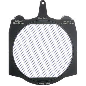 Lindsey Optics Brilliant² 4 x 5.65" Rota-Streak Filter (Blue, 6mm Cylindrical Lens Spacing)